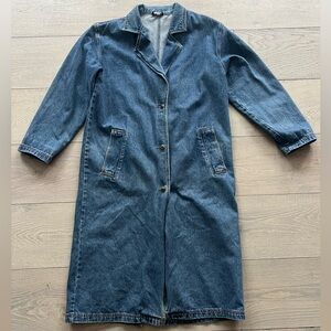 Vintage Baccini Jean Trench Coat Small